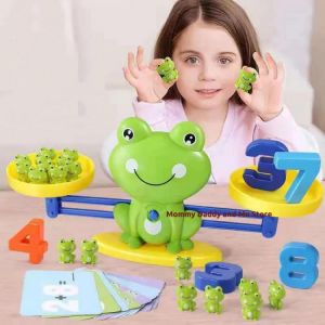 מיני חכם צפרדע איזון בקנה מידה ילדים מונטסורי מתמטיקה צעצוע דיגיטלי מספר לוח משחק חינוכי למידה צעצועי הוראת חומר