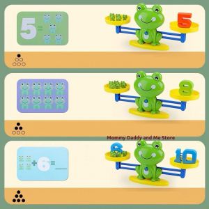 ERABICA Developmental games for kids  מיני חכם צפרדע איזון בקנה מידה ילדים מונטסורי מתמטיקה צעצוע דיגיטלי מספר לוח משחק חינוכי למידה צעצועי הוראת חומר
