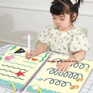ילדי מונטסורי צעצועים חינוכיים מתמטיקה צעצועי ציור Tablet עט בקרת יד אימון עבור ילד ילדה Busyboard