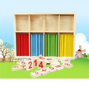 ERABICA Developmental games for kids  איור בלוקים ספירה מקלות חינוך עץ צעצועי מודיעין בניין בלוק מונטסורי מתמטית עץ תיבת ילדי מתנה