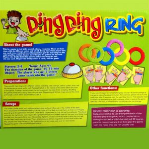 ERABICA Developmental games for kids  מצחיק אתגר טבעת דינג צעצוע משפחת מסיבת משחקי נהדר מעשי הגאדג 'טים עבור 2-6 שחקנים עם 24 כרטיסי תמונה 60 שיער 1 פעמון