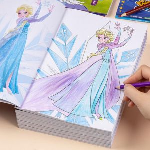 מונטסורי צעצועי דיסני נסיך קפוא אנה אלזה ספר צביעת ספר מוקדם חינוך צעצועים
