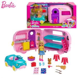 צ 'לסי ברבי בובת מקורי צעצועי בנות קמפינג רכב Playset תינוק צעצוע בובת ברבי בית בובת אביזרי צעצועי בנות יום הולדת