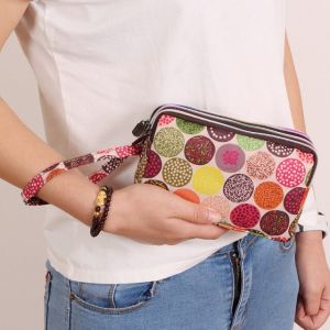 ERABICA Bag and wallets  3 רוכסן נשים עמיד למים ארנק סלולרי פאוץ תיק ארנק Wristlet תיק נשים של בד מטבע ארנק תיק נייד ארנק מצמד תיק