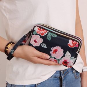 ERABICA Bag and wallets  3 רוכסן נשים עמיד למים ארנק סלולרי פאוץ תיק ארנק Wristlet תיק נשים של בד מטבע ארנק תיק נייד ארנק מצמד תיק