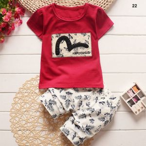 ERABICA Clothes for kids  חדש מכירה לוהטת בני בגדי ילדי סטי קיץ בני בגדי Cartoon ילדים ילד בגדי סט כותנה T-חרא + מכנסיים 2PCS תלבושות