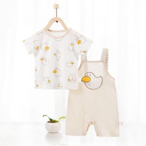 ERABICA Clothes for kids  HERBEEZA 2 Pcs תינוק בגדים לילד שזה עתה נולד סרבל קריקטורה תינוק Romper קיץ פיל סרבל לפעוטות בגדי זכר