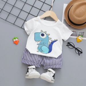 ERABICA Clothes for kids  קיץ תינוק בני בנות בגדי ספורט חולצה + ביב מכנסיים סטים ליילוד תינוק בני בנות בגדי יום הולדת סטי תינוקות