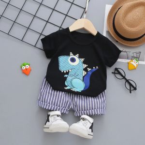 ERABICA Clothes for kids  קיץ תינוק בני בנות בגדי ספורט חולצה + ביב מכנסיים סטים ליילוד תינוק בני בנות בגדי יום הולדת סטי תינוקות