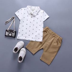 ERABICA Clothes for kids  קיץ תינוק בני בנות בגדי ספורט חולצה + ביב מכנסיים סטים ליילוד תינוק בני בנות בגדי יום הולדת סטי תינוקות