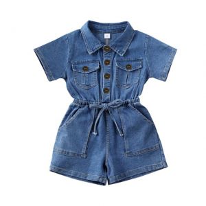 ERABICA Clothes for kids  קיץ פעוט ילדים תינוקת ג 'ינס Romper קצר סרבל סיבתי בנות בגדי Romper Playsuit